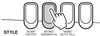 YAMAHA EZ-200 - Press the [INTRO/ENDING/rit.] button. - 1