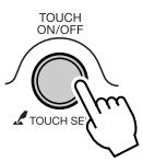 YAMAHA EZ-200 - Adjusting the Touch Response Sensitivity - 1