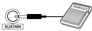 YAMAHA EZ-200 - Connecting a footswitch (SUSTAIN Jack) - 1