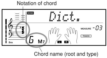 YAMAHA EZ-200 - Looking up Chords Using the Chord Dictionary - 6