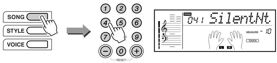 YAMAHA EZ-200 - Select the desired Song for your lesson. - 2