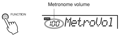 YAMAHA EZ-200 - Setting the metronome volume - 1