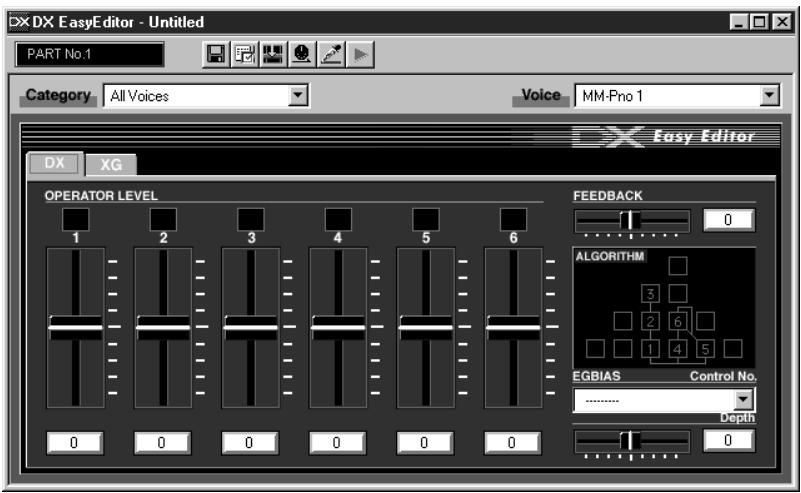 YAMAHA PLG100-DX - Open the DX Easy Editor Window - 1
