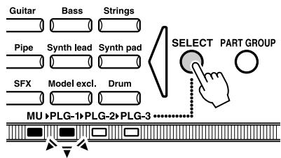 YAMAHA PLG150-PF - Enable the PLG150-PF board for the desired Part. - 1