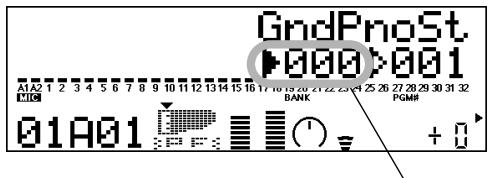 YAMAHA PLG150-PF - Select the desired bank number. - 1