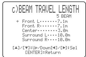 YAMAHA YSP-1000 - BEAM TRAVEL LENGTH (Beam travel length) - 2