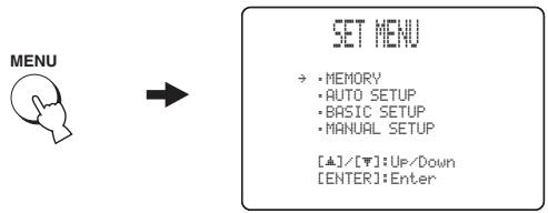 YAMAHA YSP-1000 - ■ Displaying the SET MENU screen - 2