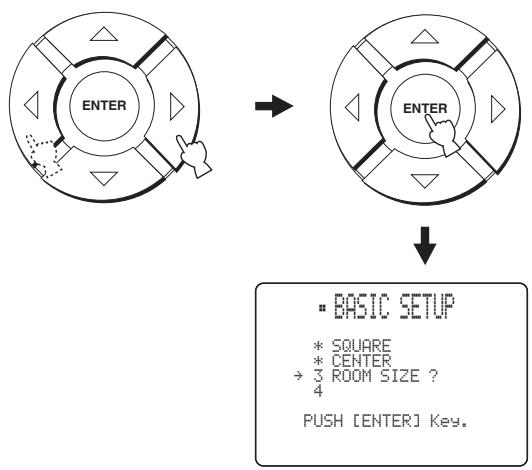 YAMAHA YSP-1000 - If RECTANGLE is selected for ROOM TYPE - 2