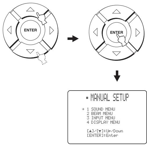 YAMAHA YSP-1000 - Using MANUAL SETUP - 6
