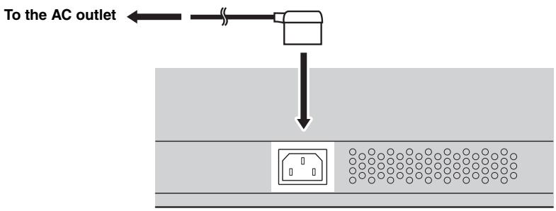YAMAHA YSP-1000 - Connecting the power supply cable - 1
