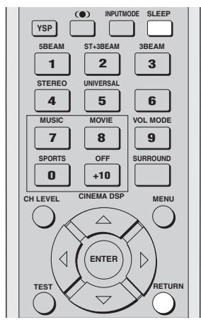 YAMAHA YSP-1000 - USING THE SLEEP TIMER - 1