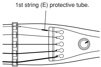 YAMAHA EV-204 - Attach the string to the tailpiece. - 6