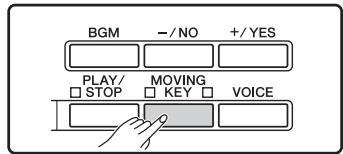 YAMAHA H11 - Vérification du numéro de version et sélection de la partie (canal) pour la fonction moving key (animation des touches) - 1