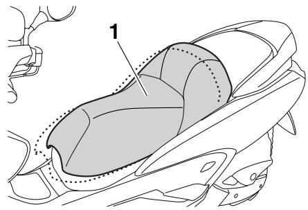 YAMAHA MAJESTY 400 - Adjusting the rider seat - 1