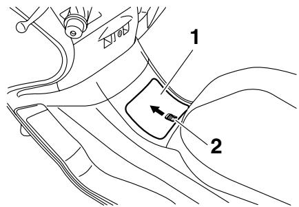 YAMAHA MAJESTY 400 - To open the fuel tank cap - 1