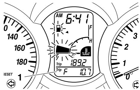 YAMAHA MAJESTY 400 - Odometer and tripmeter modes - 1