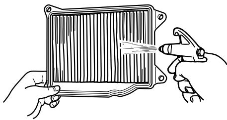 YAMAHA MAJESTY 400 - Cleaning the V-belt case air filter element - 3