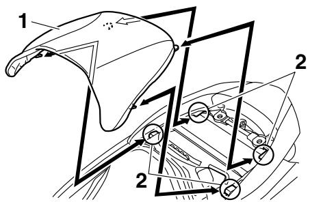 YAMAHA MAJESTY 400 - To install the passenger seat - 1