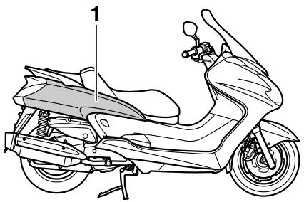 YAMAHA MAJESTY 400 - Removing and installing cowlings and panels - 2