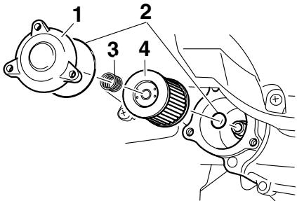 YAMAHA MAJESTY 400 - To change the engine oil (with or without oil filter element replacement) - 4