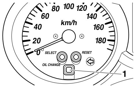 YAMAHA MAJESTY 400 - To reset the oil change indicator - 1