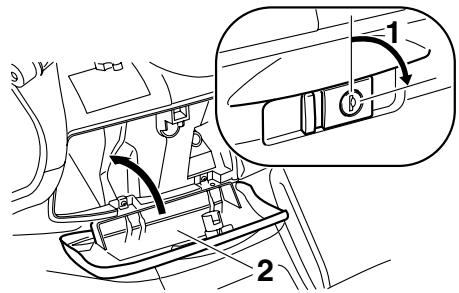YAMAHA MAJESTY 400 - Front storage compartment A - 1