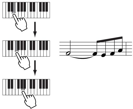 YAMAHA MOTIF ES6 - Enter the next 8th notes. - 1