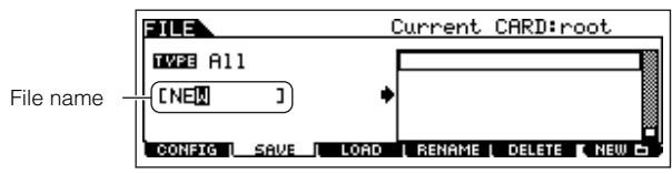 YAMAHA MOTIF ES6 - | Input a file name. - 1