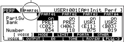 YAMAHA MOTIF ES6 - Editing a Performance - 3