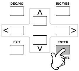 YAMAHA MOTIF ES6 - Press the [ENTER] button to execute the Save operation. - 1