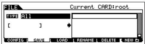 YAMAHA MOTIF ES6 - Set the TYPE parameter to "All." - 1