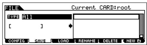 YAMAHA MOTIF ES6 - Set the Type parameter to "All." - 1