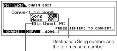 YAMAHA MOTIF ES6 - Save the created Pattern Chain as Pattern data to a SmartMedia/USB storage device (page 132) before turning the power off. - 1