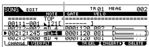 YAMAHA MOTIF ES6 - - Editing/Deleting Existing Events - 1