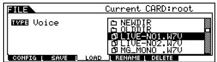 YAMAHA MOTIF ES6 - When Type is set to "Voice": - 1