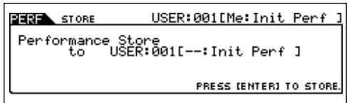 YAMAHA MOTIF ES6 - Storing the edited Performance as a User Performance to internal memory - 1