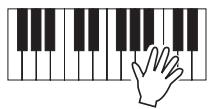 YAMAHA MOTIF ES6 - Play a note or notes on the keyboard to trigger the Arpeggio playback. - 1