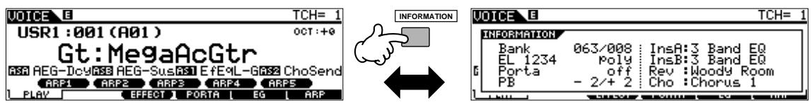 YAMAHA MOTIF ES6 - Information Display - 1