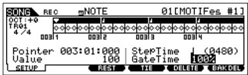 YAMAHA MOTIF ES6 - Set the parameters as illustrated below. - 1
