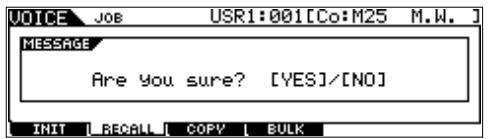 YAMAHA MOTIF ES6 - Confirmation Message - 1