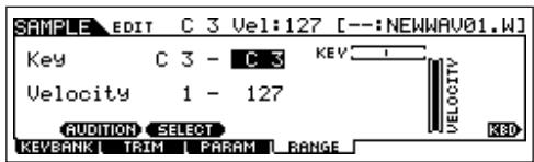 YAMAHA MOTIF ES6 - When creating a Normal Voice in steps #4 - 5 - 1