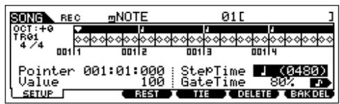YAMAHA MOTIF ES6 - Set the parameters as illustrated below. - 1
