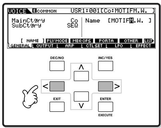 YAMAHA MOTIF ES6 - Basic naming operation - 1