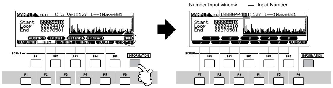 YAMAHA MOTIF ES6 - ■ Inputting a number directly - 1