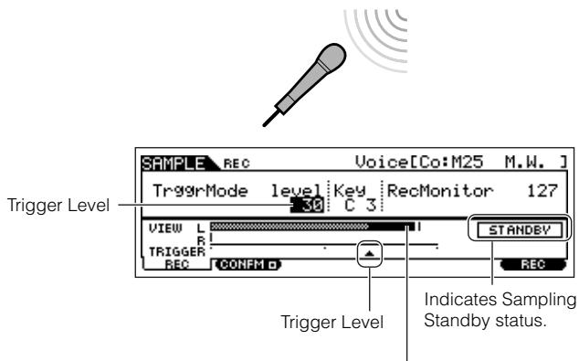 YAMAHA MOTIF ES6 - - Setting the Trigger Level - 1