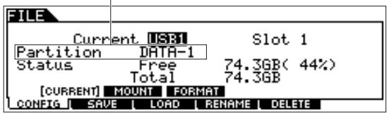 YAMAHA MOTIF ES6 - When Current is set to "USB" - 1