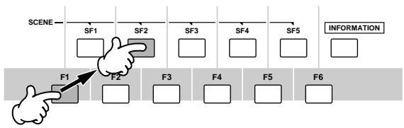 YAMAHA MOTIF ES6 - Press the [F1] GENERAL button, then the [SF2] KBD button. - 2
