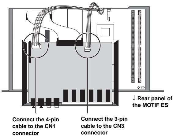 YAMAHA MOTIF ES6 - Connect the power cable coming from MOTIF ES to the AIEB2. - 1