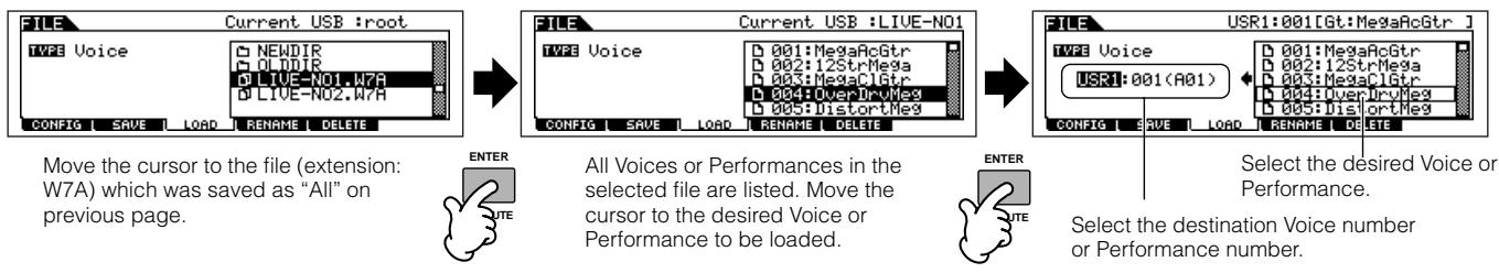YAMAHA MOTIF ES6 - - When Type is set to "Voice" or "Performance": - 1