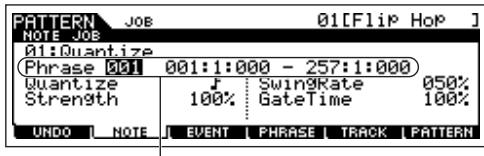 YAMAHA MOTIF ES6 - [F2] NOTE (Note data Job) - 1